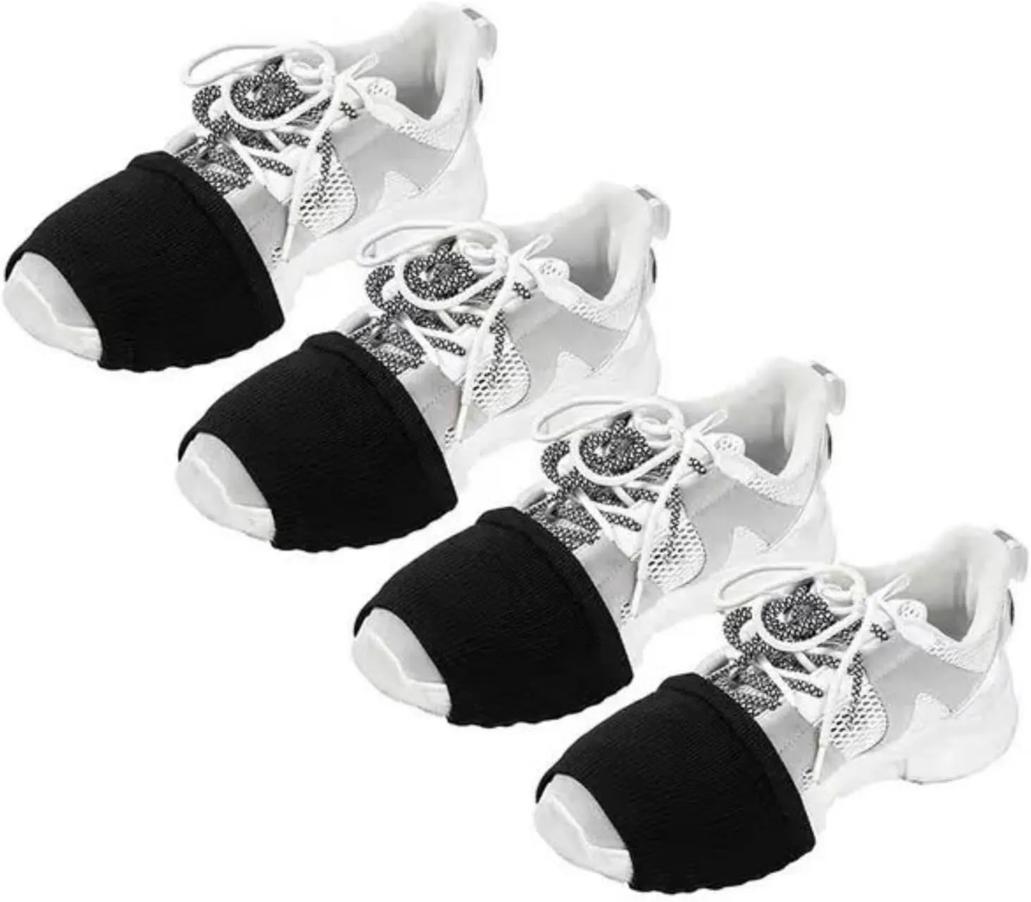 2 Pairs Socks for Dance Over Sneaker, Dance Shoe Socks on Smooth Floors, Dancing Sliders Turning Socks Shoe Covers