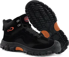 Ablanczoom Work Boots for Men Steel Toe - Safety Working Boots Mens Industrial Construction Footwear Slip Resistant Comfortable Breathable Durable Boot