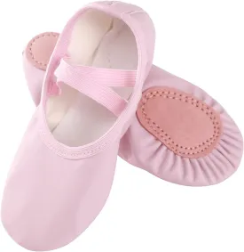 Ballet Shoes for Girls, Canvas Ballet Shoes Leather Split Sole Dance Shoes, Ballet Slippers for Toddler Girls(Toddler/Little/Big Kid)