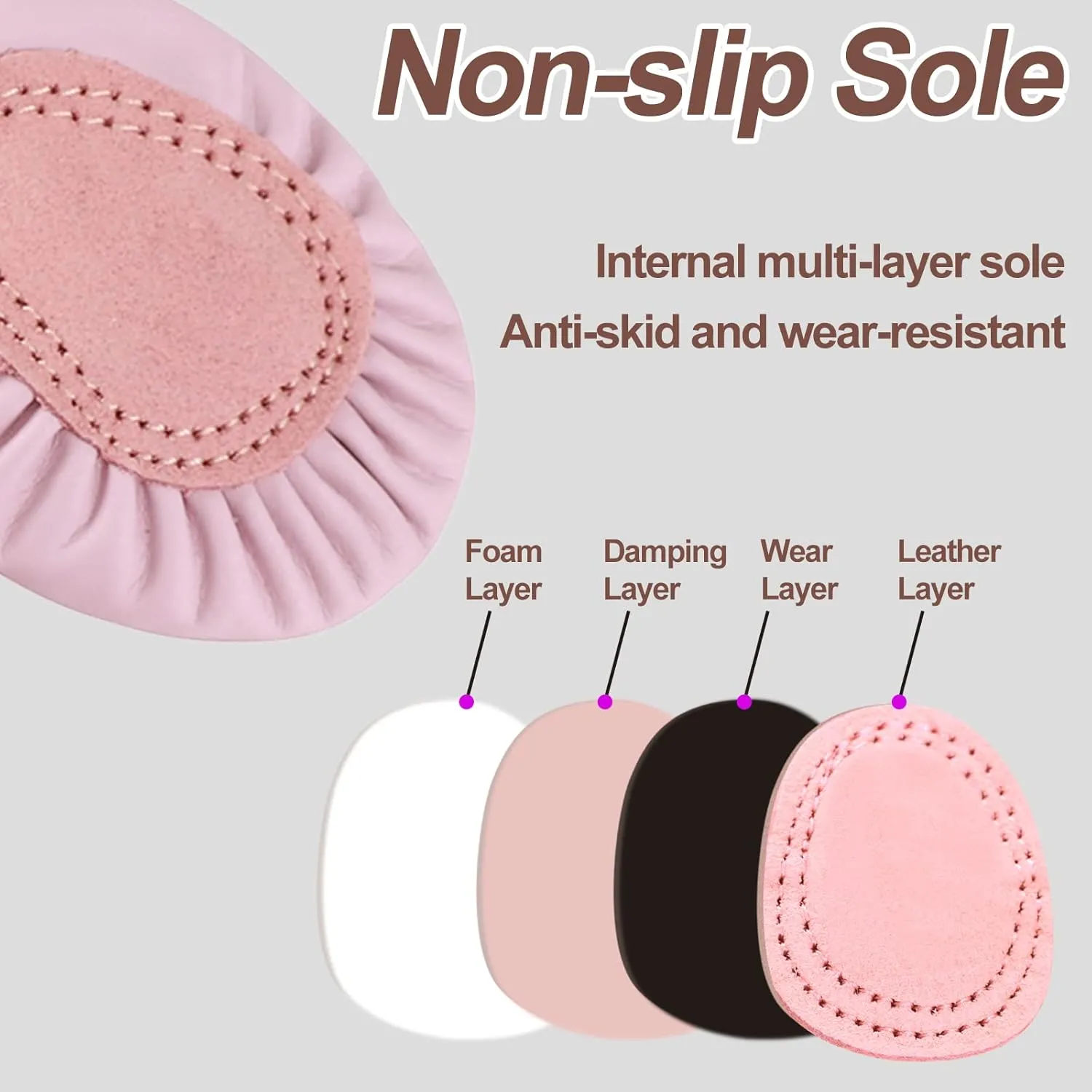 Ballet Shoes for Girls, Canvas Ballet Shoes Leather Split Sole Dance Shoes, Ballet Slippers for Toddler Girls(Toddler/Little/Big Kid)