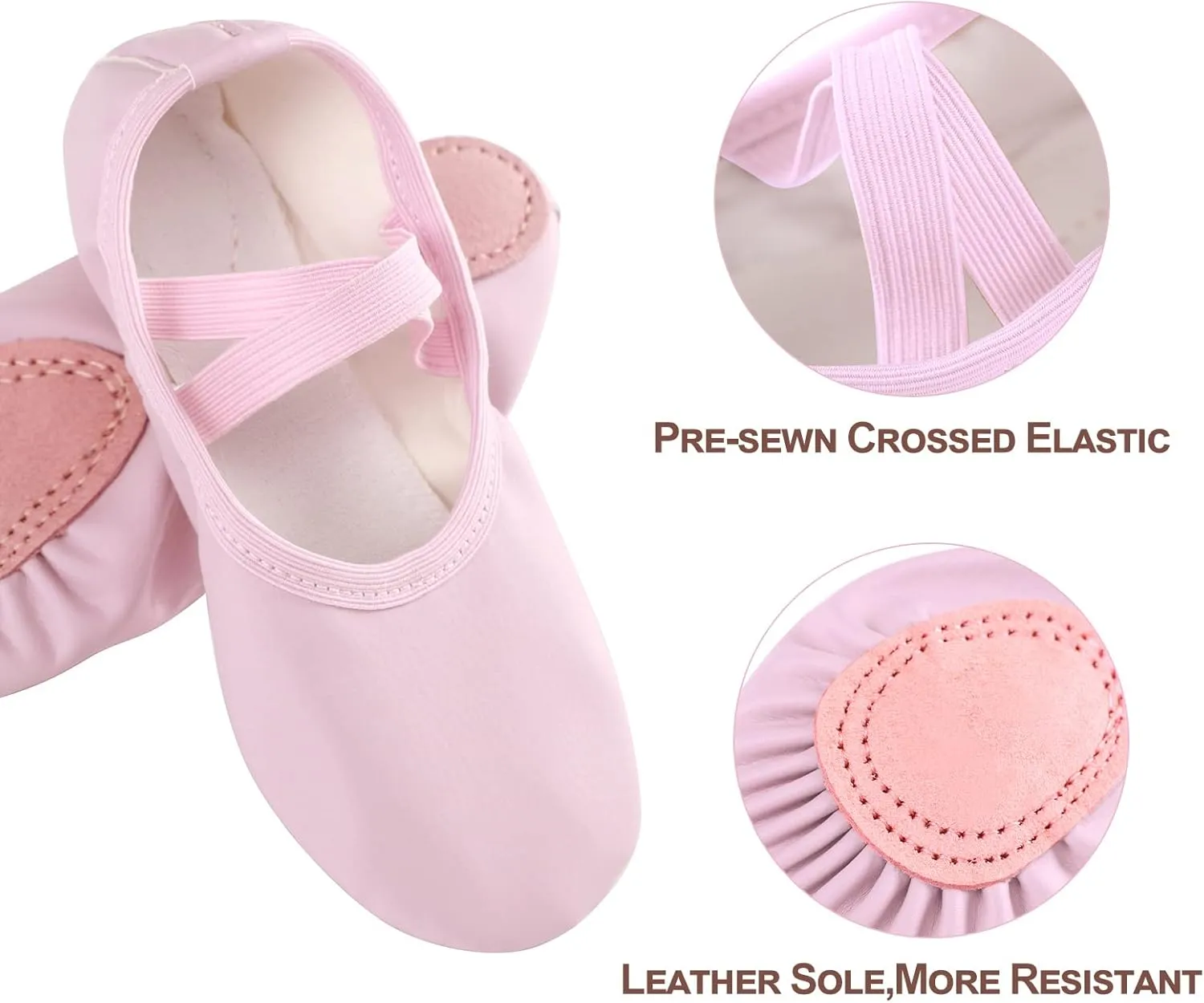 Ballet Shoes for Girls, Canvas Ballet Shoes Leather Split Sole Dance Shoes, Ballet Slippers for Toddler Girls(Toddler/Little/Big Kid)
