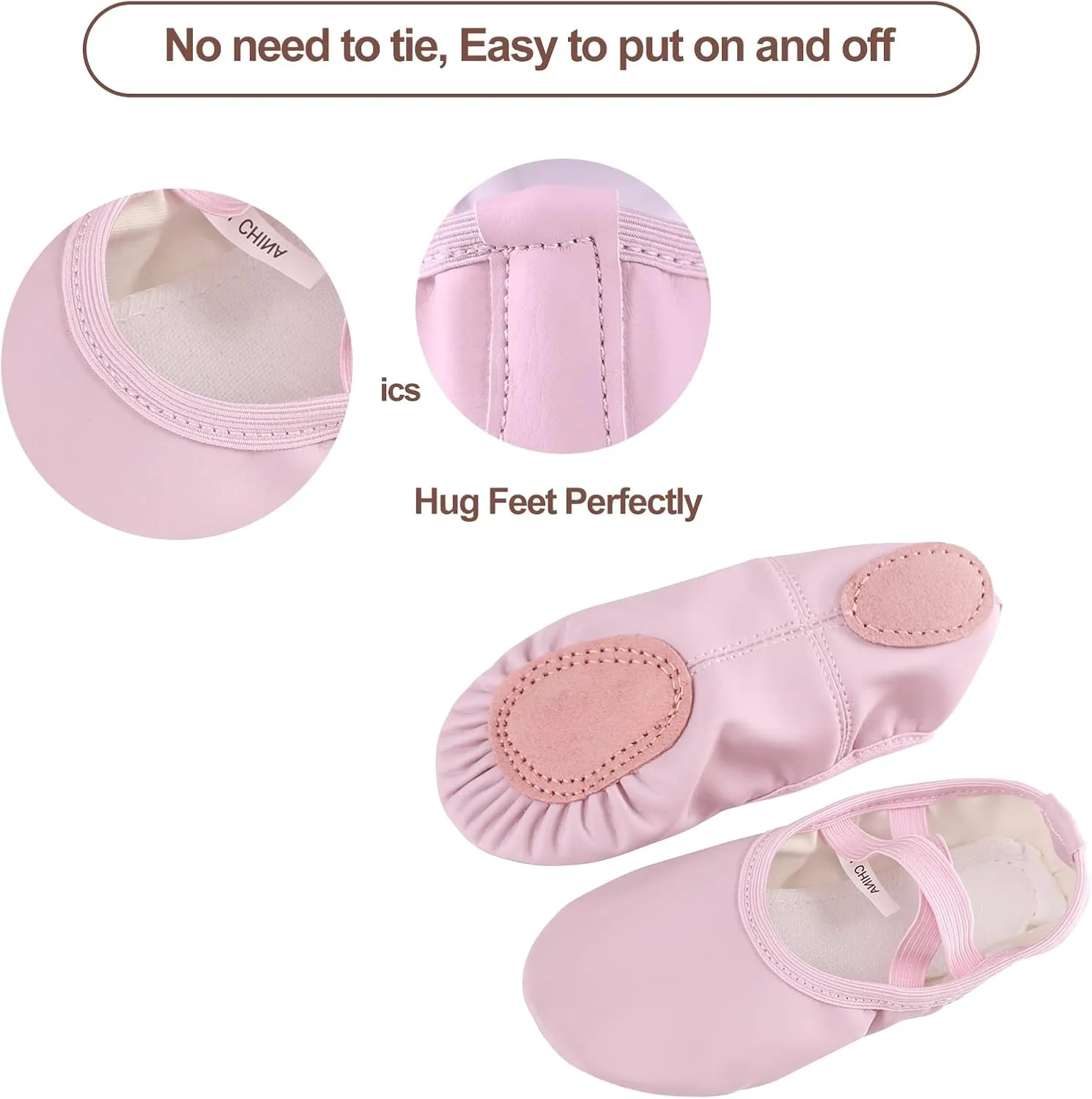 Ballet Shoes for Girls, Canvas Ballet Shoes Leather Split Sole Dance Shoes, Ballet Slippers for Toddler Girls(Toddler/Little/Big Kid)