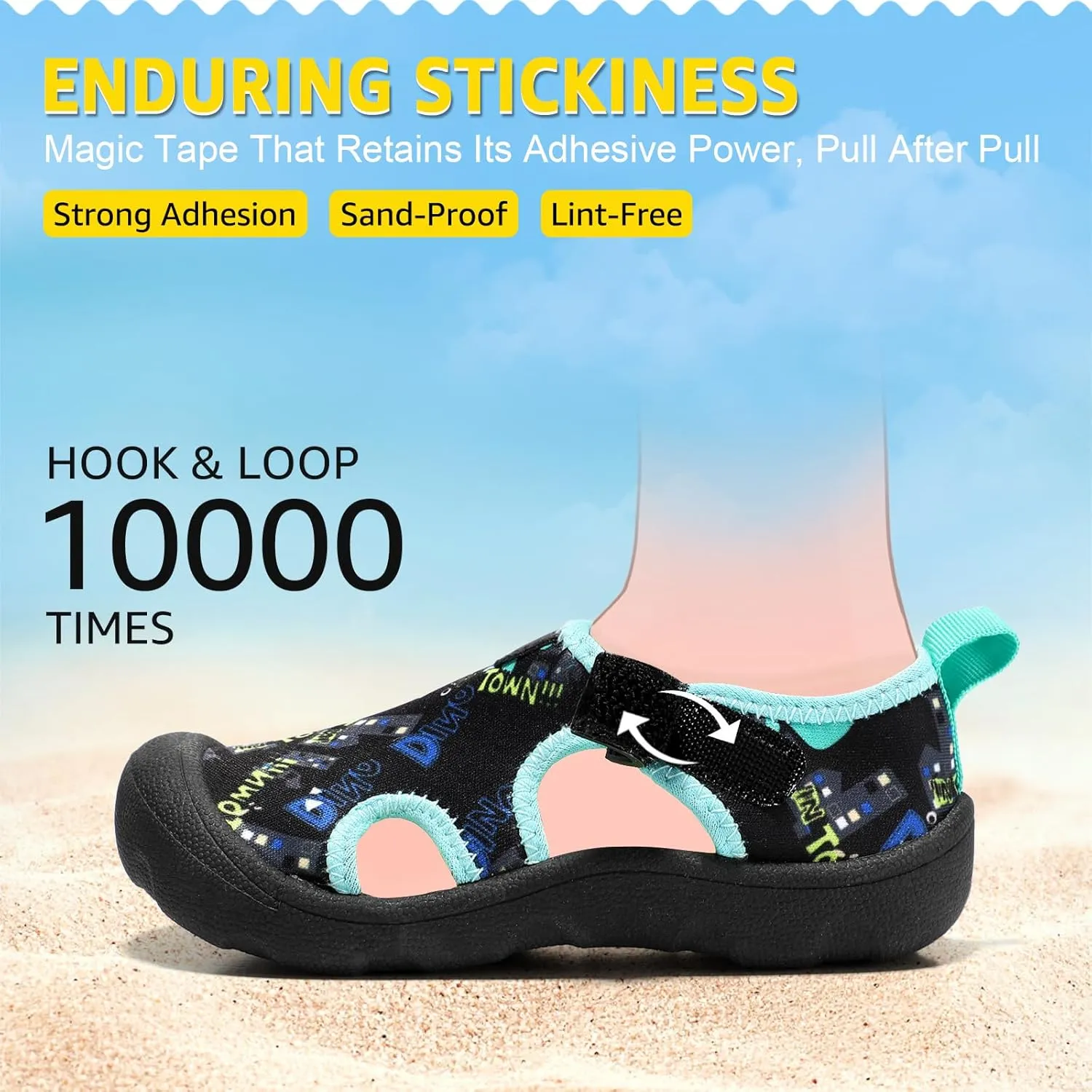 Boys Girls Water Shoes Quick-Dry Wide Toe Box Shoes Toddler Cute Beach Swim Pool Shoes(Toddler/Little Kid)