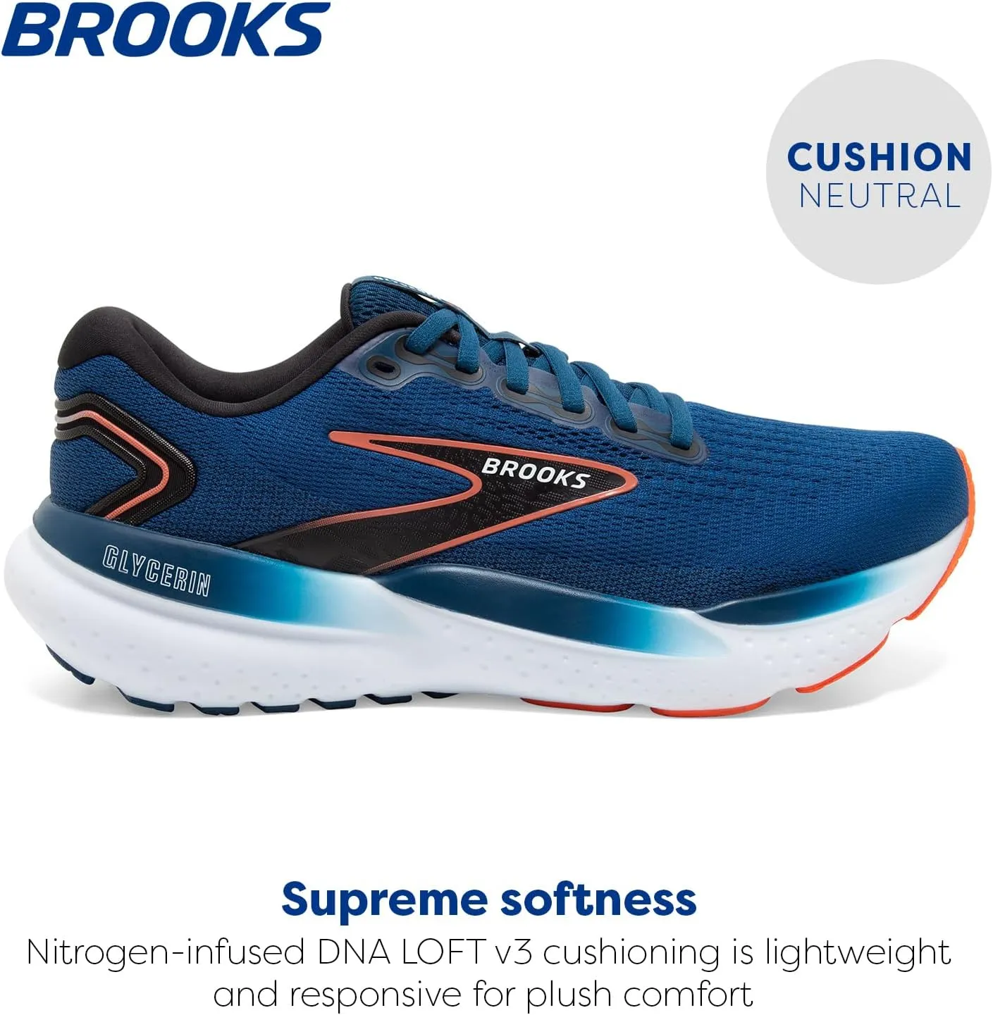 Brooks Mens Glycerin 21 Neutral Running Shoe