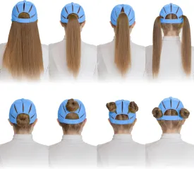 C.C Ponycap Messy High Bun Ponytail Adjustable Trucker Baseball Cap Hat