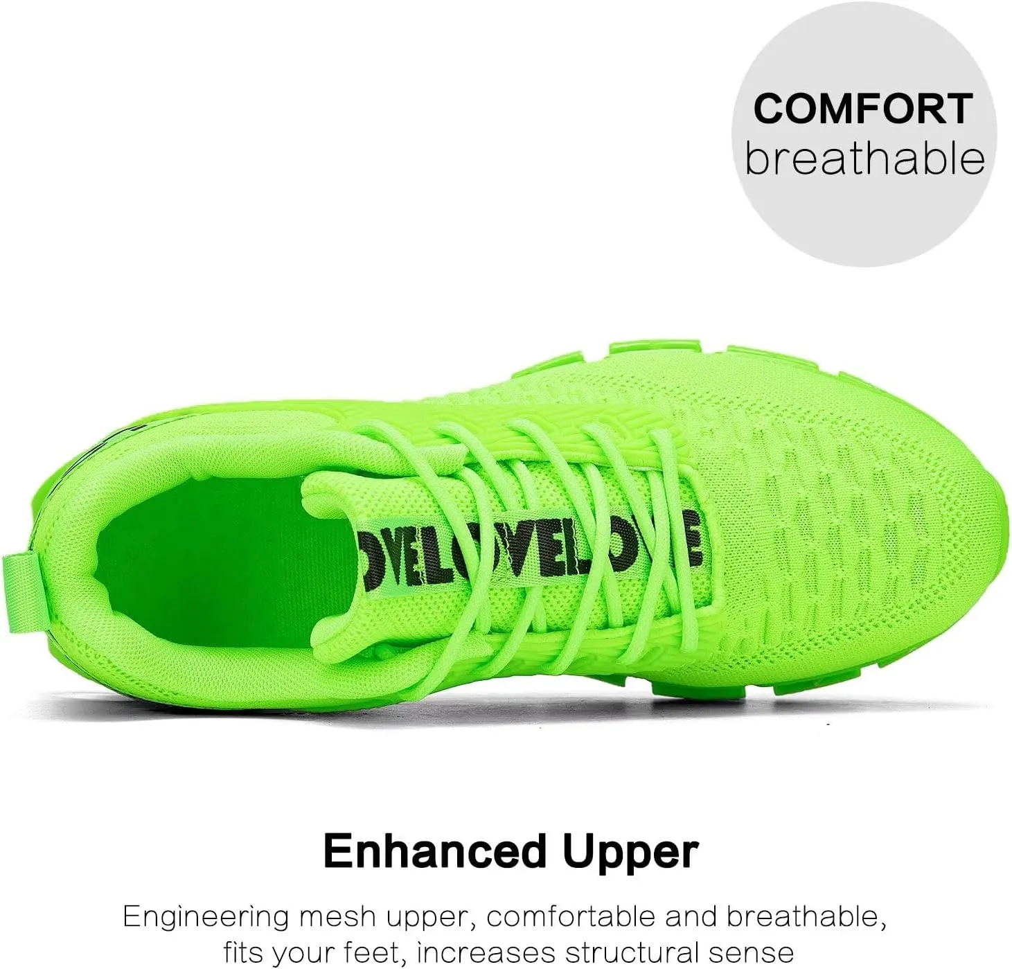 Chopben Men's Running Shoes Blade Non Slip Fashion Sneakers Breathable Mesh Soft Sole Casual Athletic Walking Shoes