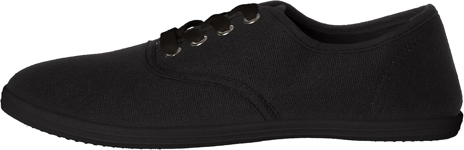 Easy USA - Womens Canvas Lace Up Shoe with Padded Insole