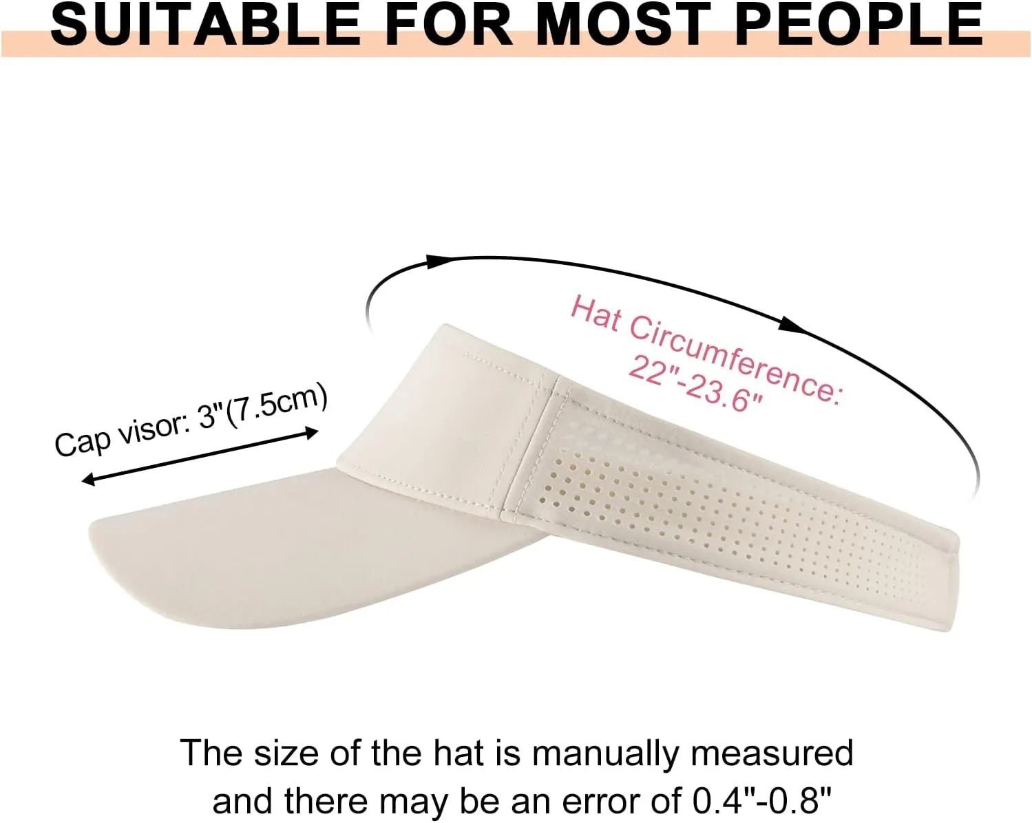 FEICUI Women's Sun Sports Visor Adjustable Empty Top Baseball Cap Athletic Performance Outdoor Hat