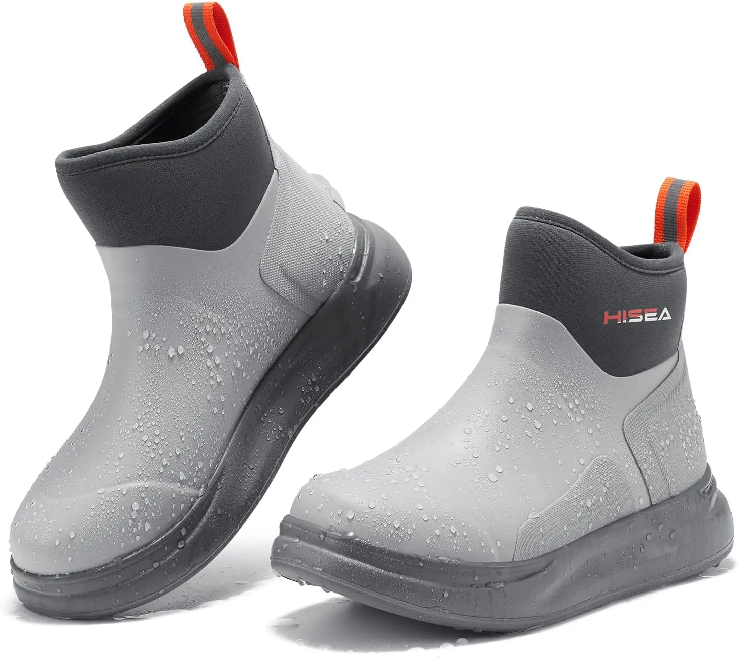 HISEA Women's Chelsea Rain Boots, Rubber Ankle Short Boots for Women Waterproof, Durable Insulated Mud Booties for Outdoor Garden Work