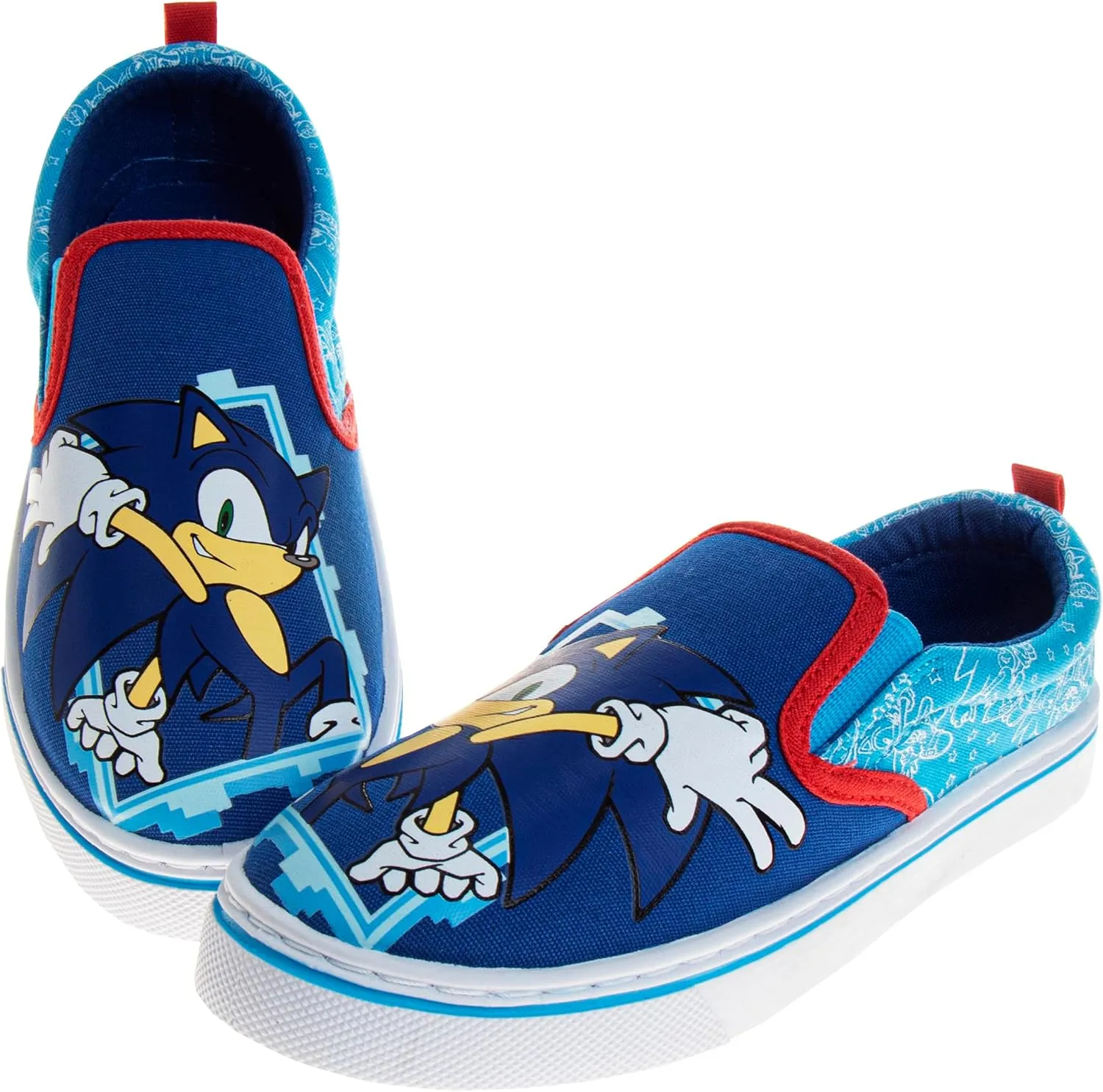 Josmo Kids Favorite Cartoon Characters Low top Slip-On Shoes - Casual Fashion Lowtop Canvas Sneakers for Boys (Sizes: 5-10 Toddlers / 11-13 Little Kid / 1-4 Big Kid)