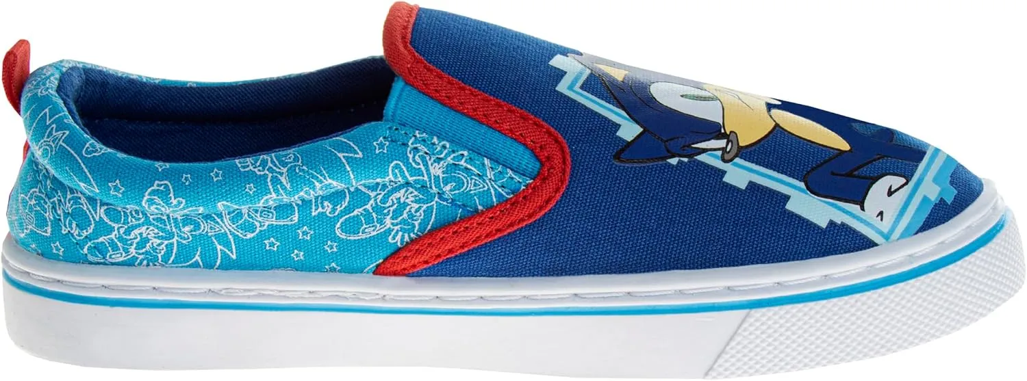 Josmo Kids Favorite Cartoon Characters Low top Slip-On Shoes - Casual Fashion Lowtop Canvas Sneakers for Boys (Sizes: 5-10 Toddlers / 11-13 Little Kid / 1-4 Big Kid)