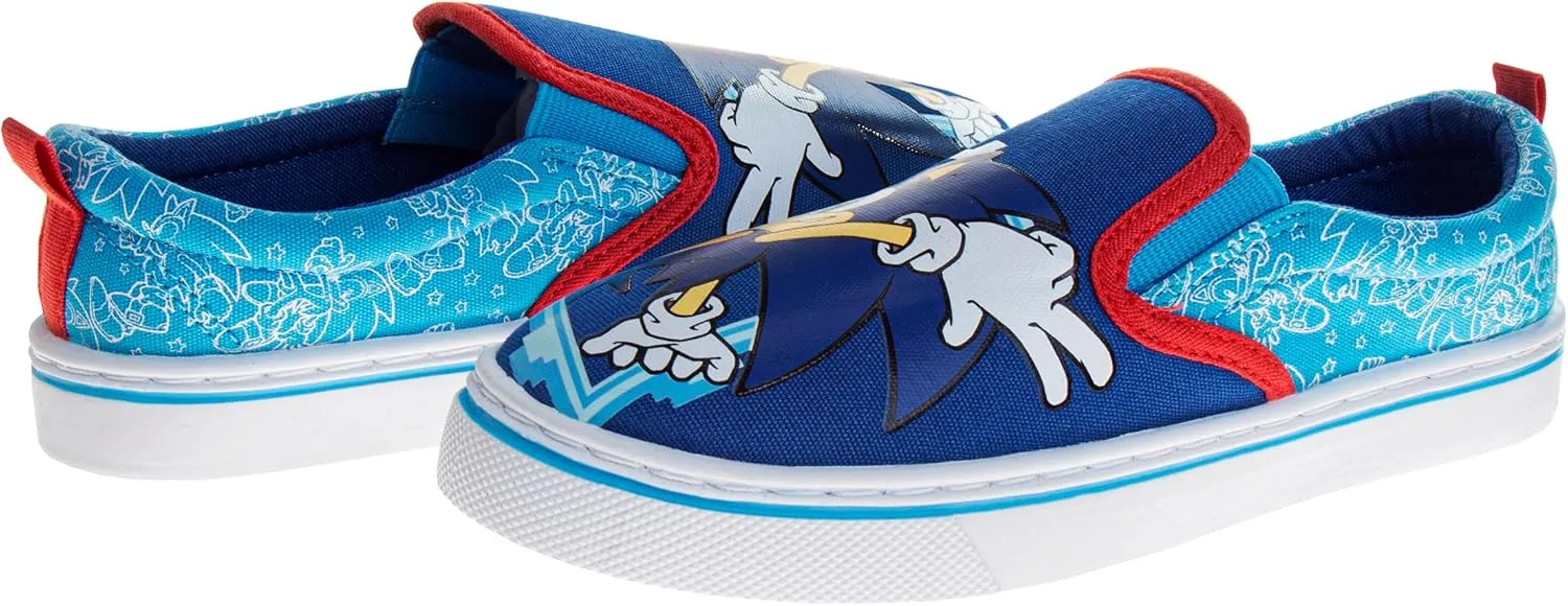 Josmo Kids Favorite Cartoon Characters Low top Slip-On Shoes - Casual Fashion Lowtop Canvas Sneakers for Boys (Sizes: 5-10 Toddlers / 11-13 Little Kid / 1-4 Big Kid)