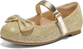 K KomForme Girl's Ballet Flats Non-Slip Soft Mary Jane Walking Party Dress Shoes for Toddler/Little Kid/Big Kid