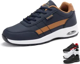 Lymphvity Men Kilboot Orthopedic Shoes Lace-Up Sneakers,Extended Width Foot and Heel Comfortable Breathable Anti-Slip Low Top Walking Shoes
