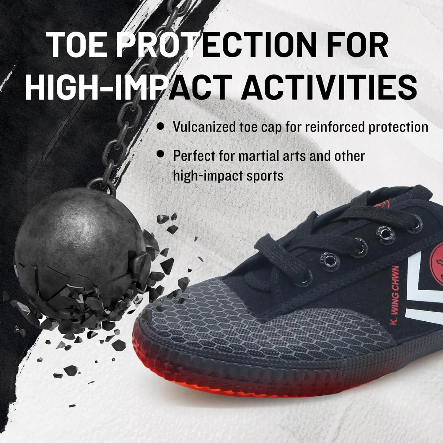 Martial Arts Shoes | Lightweight Breathable Sneakers with Non-Slip Rubber Sole, Toe Protection, Herbal Infused Insole for Men/Women - Kung Fu, Taekwondo, Karate Training & Daily Wear