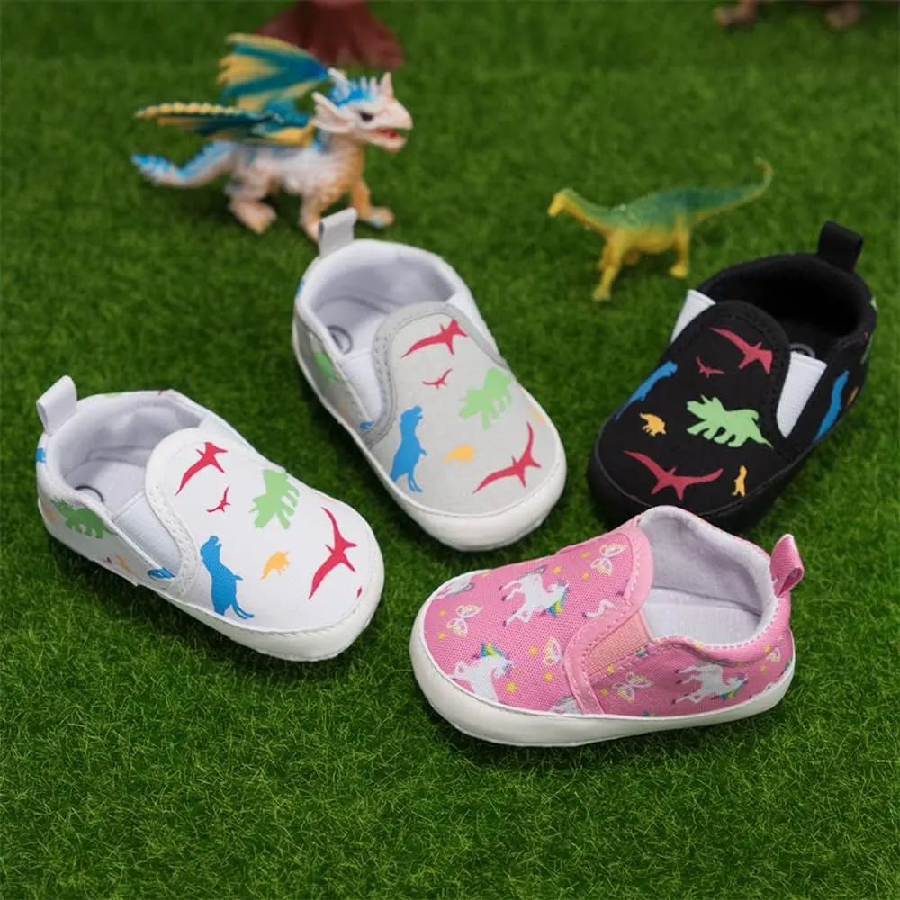 Meckior Infant Baby Girls Boys Canvas Shoes Soft Sole Toddler Slip On Newborn Crib Moccasins Casual Sneaker Austin Boy's Flat Lazy Loafers First Walkers Skate Shoe