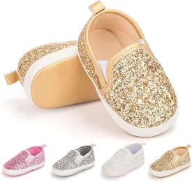 Meckior Infant Baby Girls Boys Canvas Shoes Soft Sole Toddler Slip On Newborn Crib Moccasins Casual Sneaker Austin Boy's Flat Lazy Loafers First Walkers Skate Shoe