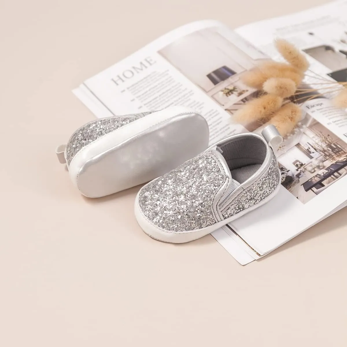 Meckior Infant Baby Girls Boys Canvas Shoes Soft Sole Toddler Slip On Newborn Crib Moccasins Casual Sneaker Austin Boy's Flat Lazy Loafers First Walkers Skate Shoe