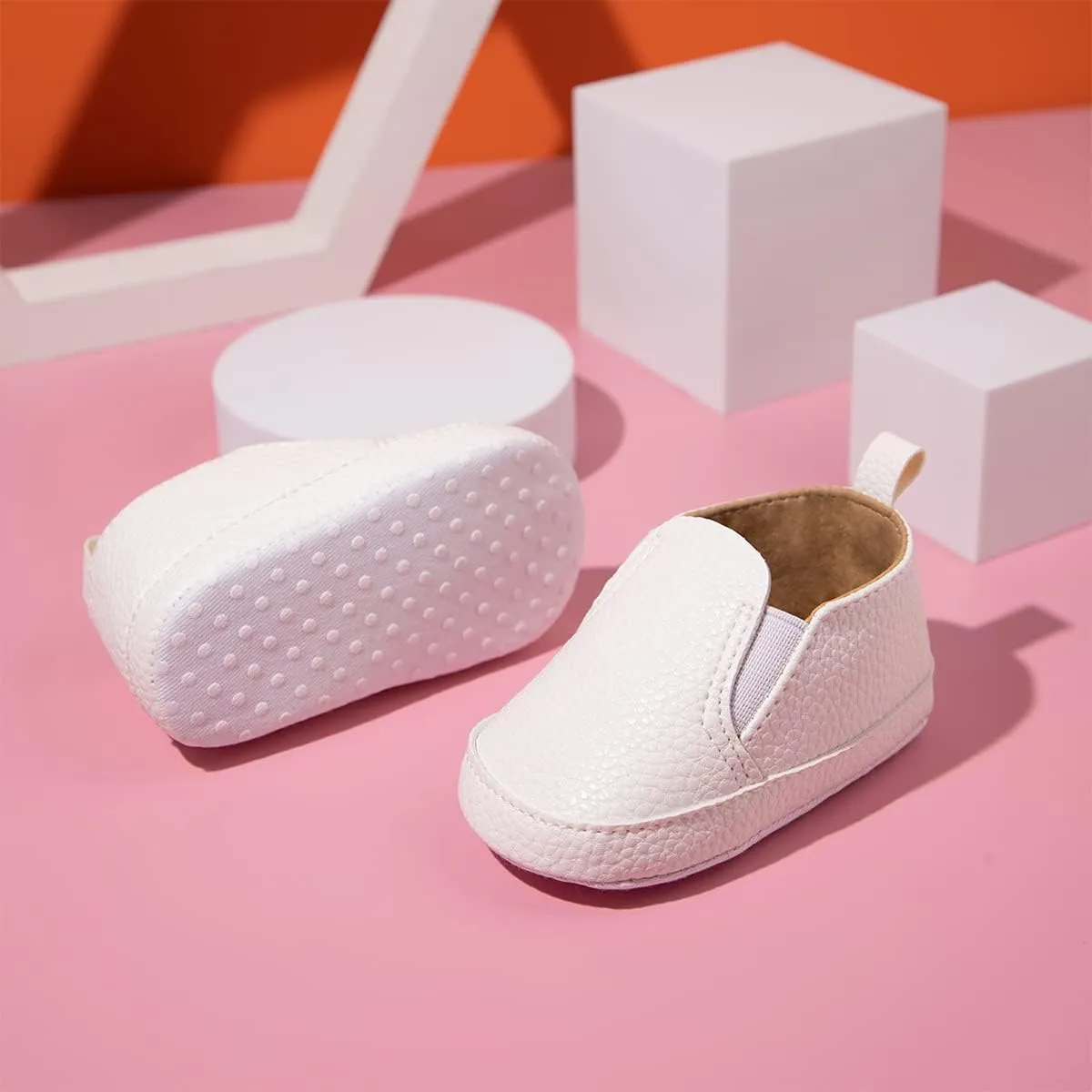 Meckior Infant Baby Girls Boys Canvas Shoes Soft Sole Toddler Slip On Newborn Crib Moccasins Casual Sneaker Austin Boy's Flat Lazy Loafers First Walkers Skate Shoe