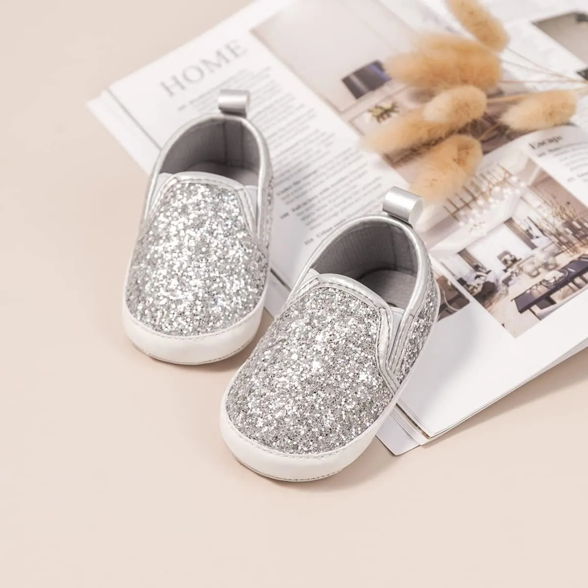 Meckior Infant Baby Girls Boys Canvas Shoes Soft Sole Toddler Slip On Newborn Crib Moccasins Casual Sneaker Austin Boy's Flat Lazy Loafers First Walkers Skate Shoe
