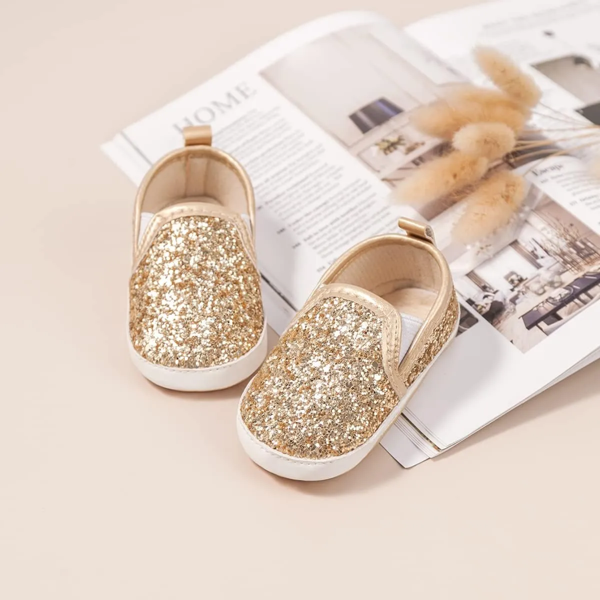 Meckior Infant Baby Girls Boys Canvas Shoes Soft Sole Toddler Slip On Newborn Crib Moccasins Casual Sneaker Austin Boy's Flat Lazy Loafers First Walkers Skate Shoe