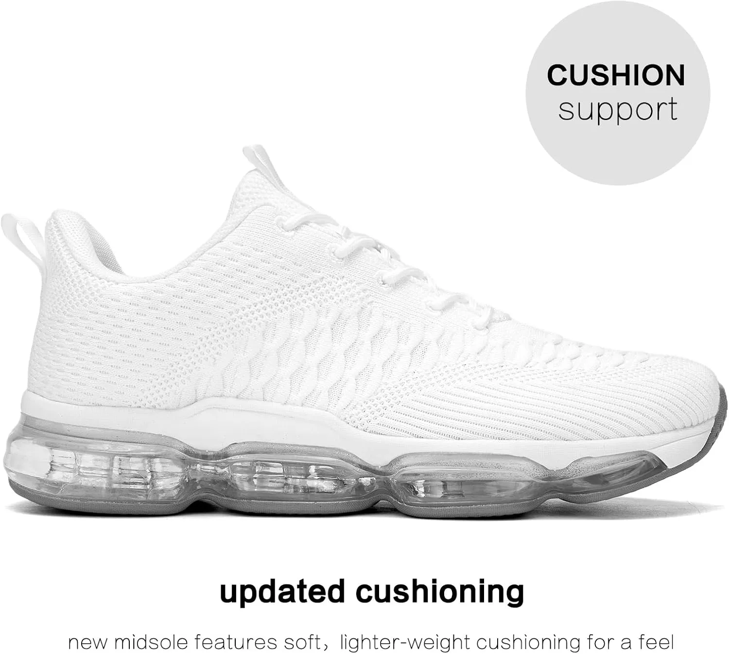 Men's Air Cushion Running Shoes Breathable Tennis Fashion Sneakers Non Slip Workout Casual Sport Shoes Gym Training Comfortable Walking Shoes