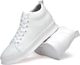 Men's Invisible Height Increasing Elevator Shoes 2.36" Height-Boosting Formal Dress Shoes Lace-Up Fashion Mid-Top Elevator Trainer Shoes