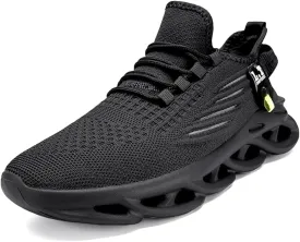 Mens Slip On Running Shoes Athletic Walking Trainers Non Slip Lightweight Breathable Mesh Tennis Comfortable Fashion Sneakers