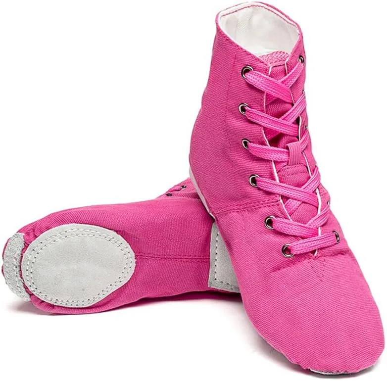 MSMAX Jazz Dance Shoes for Girls Lace-up Dancing Ballet Boots Sneakers for Boys