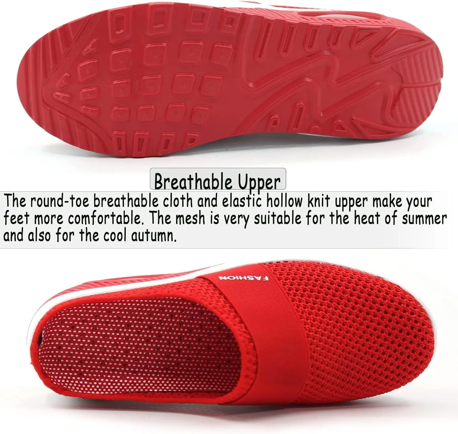 Mules for Women 2025 Summer Slip On Closed Toe Shoes Wide Width Clogs Mesh Slippers Air Cushion Orthopedic Diabetic Walking Shoes Backless Breathable Sneakers with Arch-Support Beach Sandals