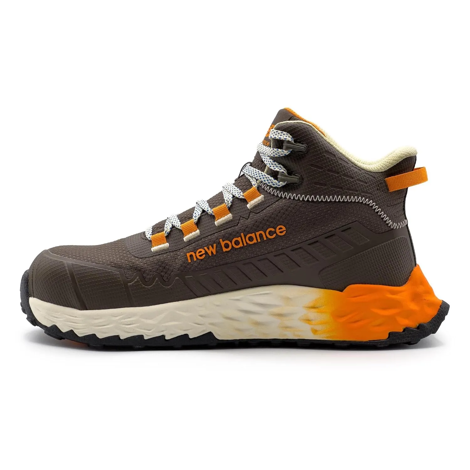 New Balance Fresh Foam Cremorne Composite Toe Safety Shoes for Men - Non Slip, Electrical Hazard - Brown, Mid