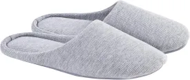 ofoot Women's Non-Slip House Slippers - Lightweight Cotton Memory Foam Indoor Slip-On, Machine Washable & Foldable Travel Design for Home, Yoga, Narrow/Wide Fit Options