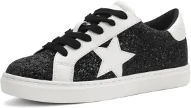 PARTY Women's Fashion Star Sneaker Lace Up Low Top Comfortable Cushioned Walking Shoes