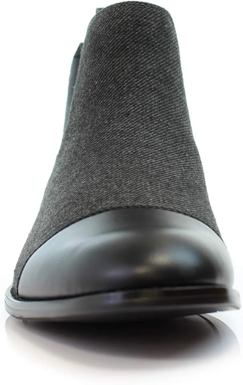 Polar Fox Barrett MPX806058 Memory Foam Classic Vegan Leather Chelsea Business Casual Chukka Boots