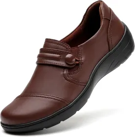 QAE Loafers for Women Orthopedic Loafers for Women Comfortable Women's Flat Slip-Ons Shoes for Dress Work Business Casual