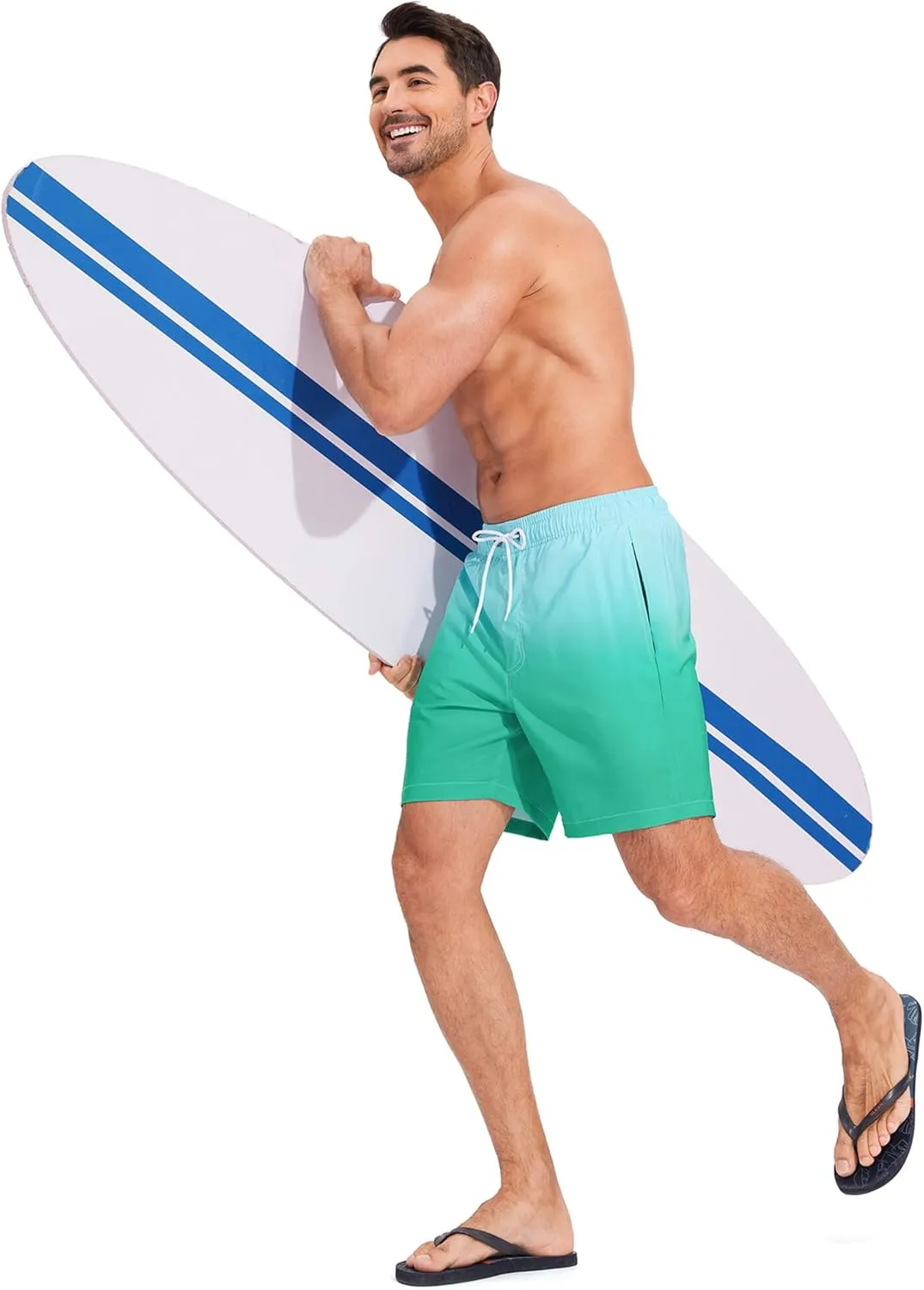 SILKWORLD Mens Swim Trunks Quick Dry Compression Liner 2 in 1 Shorts Men Swimsuit