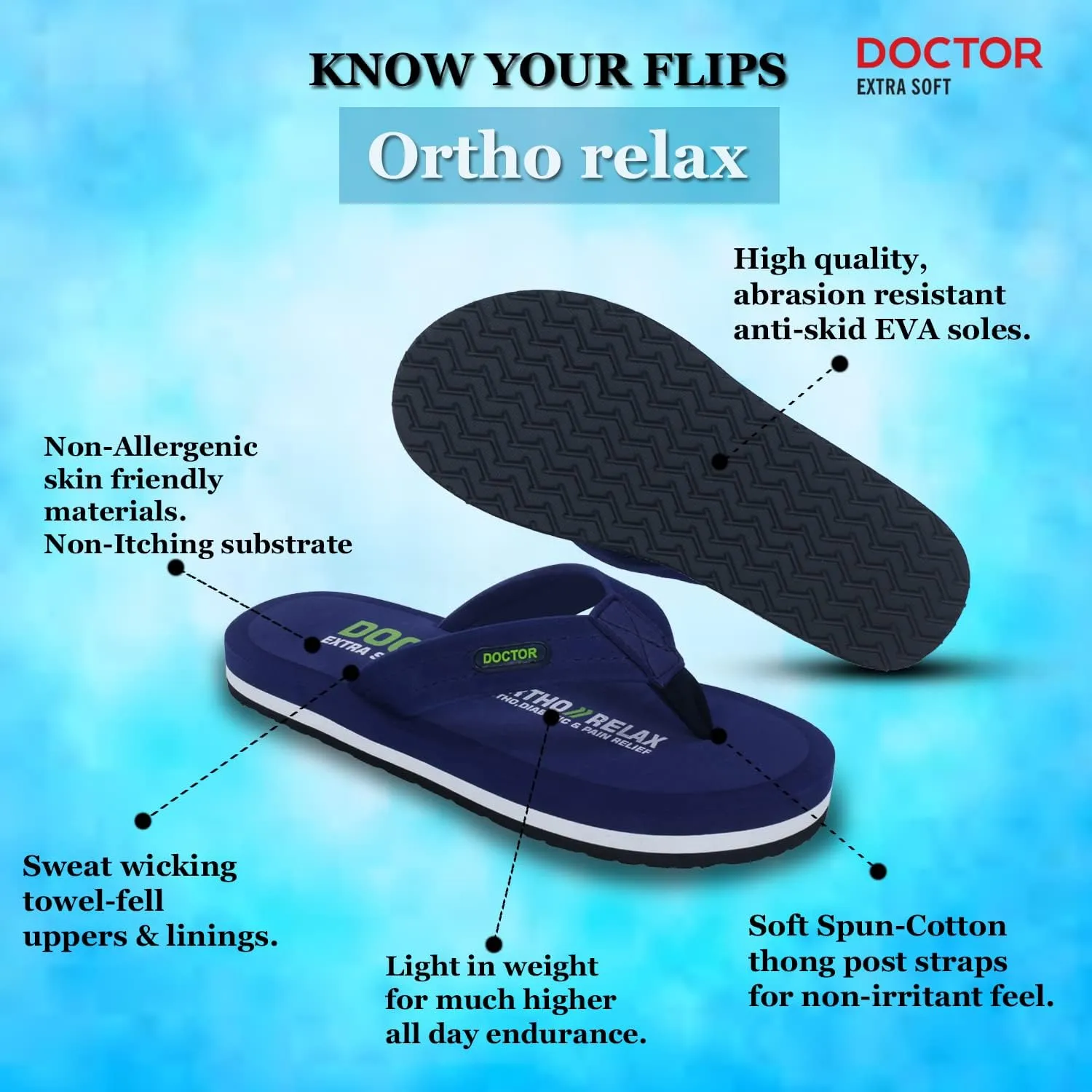 Slipper for Men's || Diabetic & Comfortable || Skid Resistant || Lightweight || Comfortable Footbed || Memory Foam Bounce Back Technology || Flip-Flop & Slippers D-32