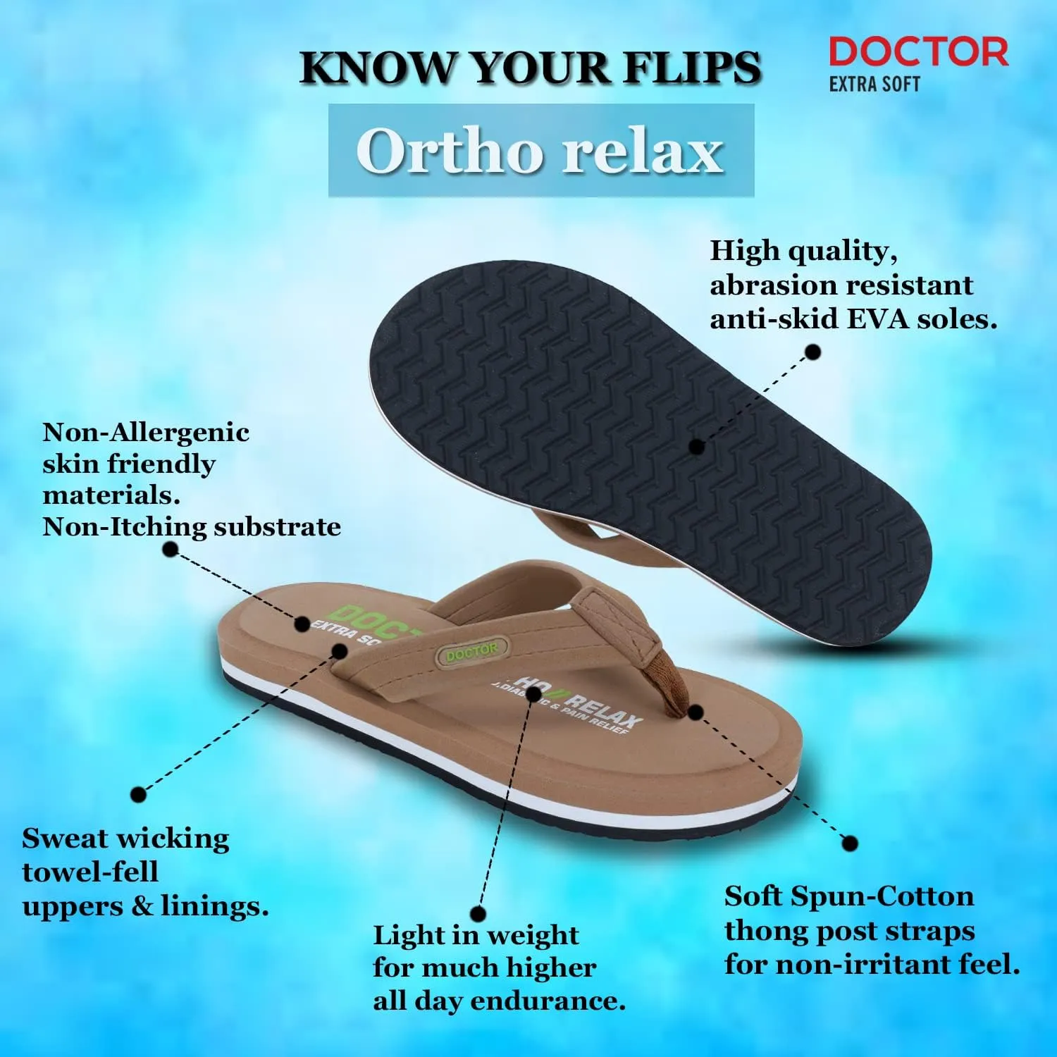 Slipper for Men's || Diabetic & Comfortable || Skid Resistant || Lightweight || Comfortable Footbed || Memory Foam Bounce Back Technology || Flip-Flop & Slippers D-32