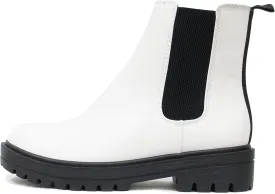 Soda Pilot ~ Women Lug Sole Low Heel Chelsea Fashion Ankle Bootie w/Double Elastic Gore