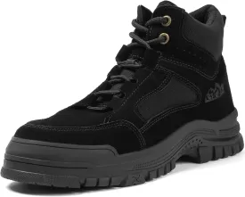 Steel Toe Boots for Men Mens Slip Resistant Waterproof Work Safety Industrial Boots Construction Shoes Black 10.5