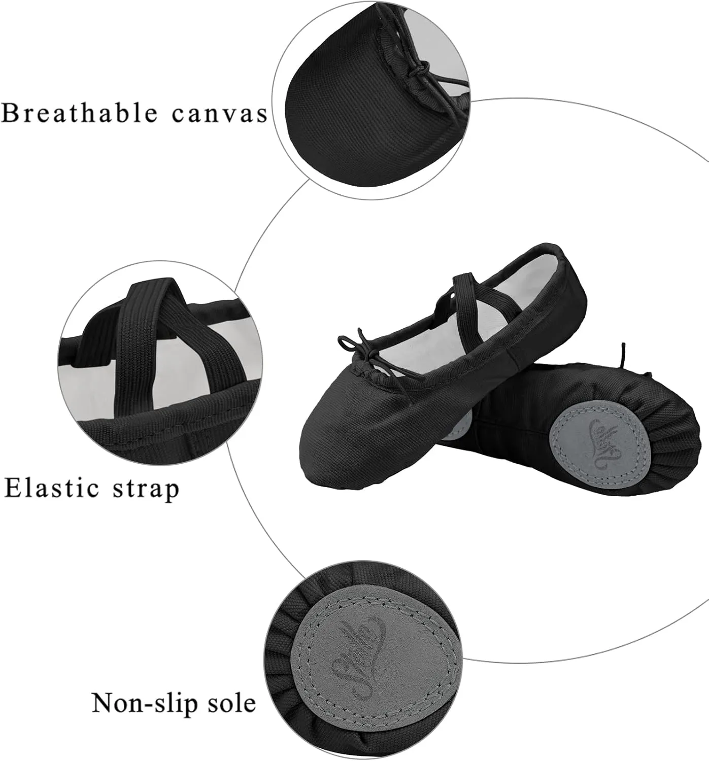 Stelle Canvas Ballet Shoes for Girls Dance Ballet Slippers ShoesToddler/Little/Big Kid/Women