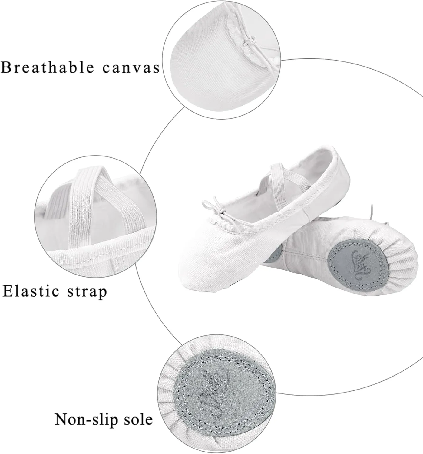 Stelle Canvas Ballet Shoes for Girls Dance Ballet Slippers ShoesToddler/Little/Big Kid/Women