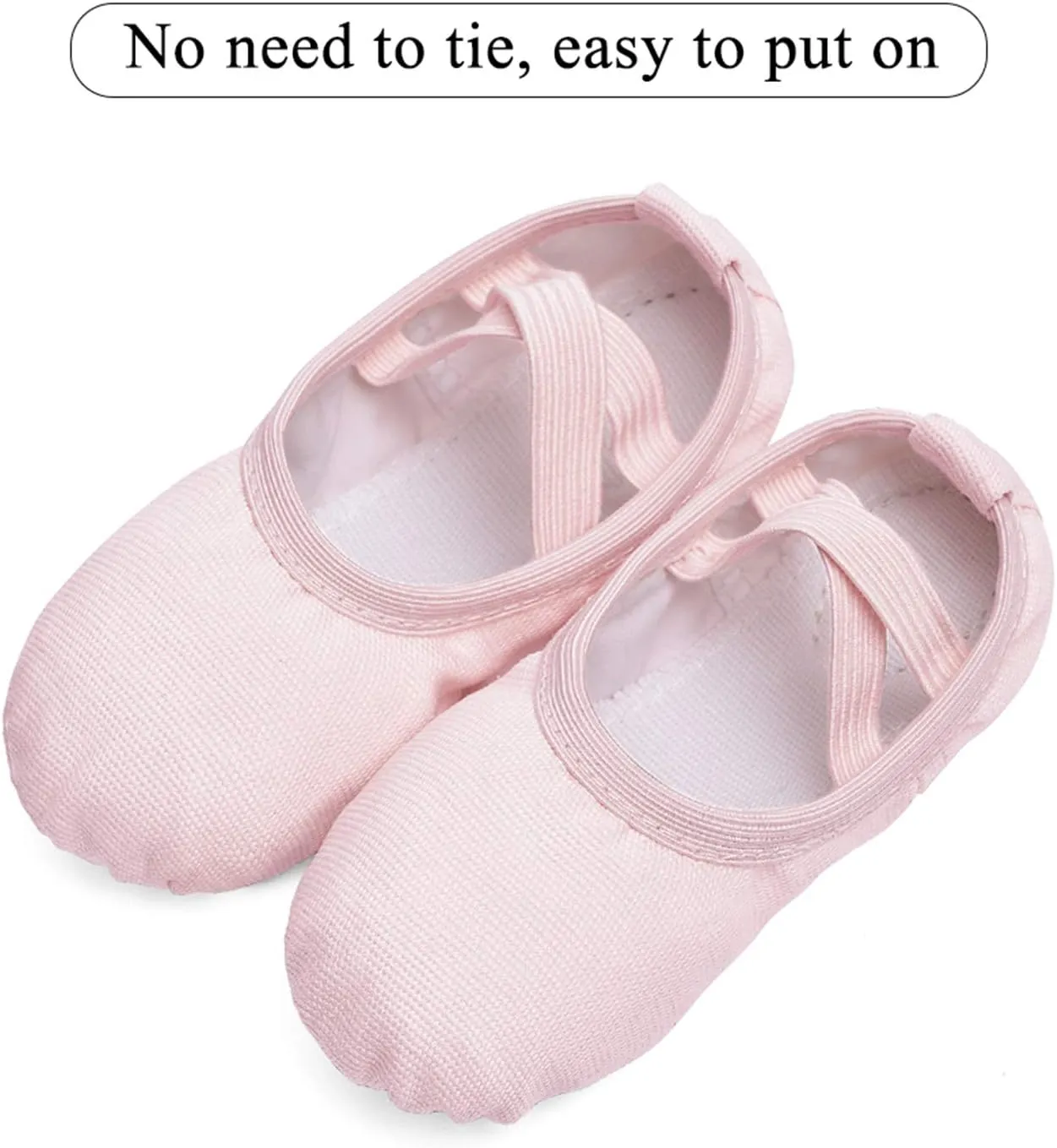 Stelle Canvas Ballet Shoes Toddler Girls Ballet Slippers No-Tie Boys Dance Shoes