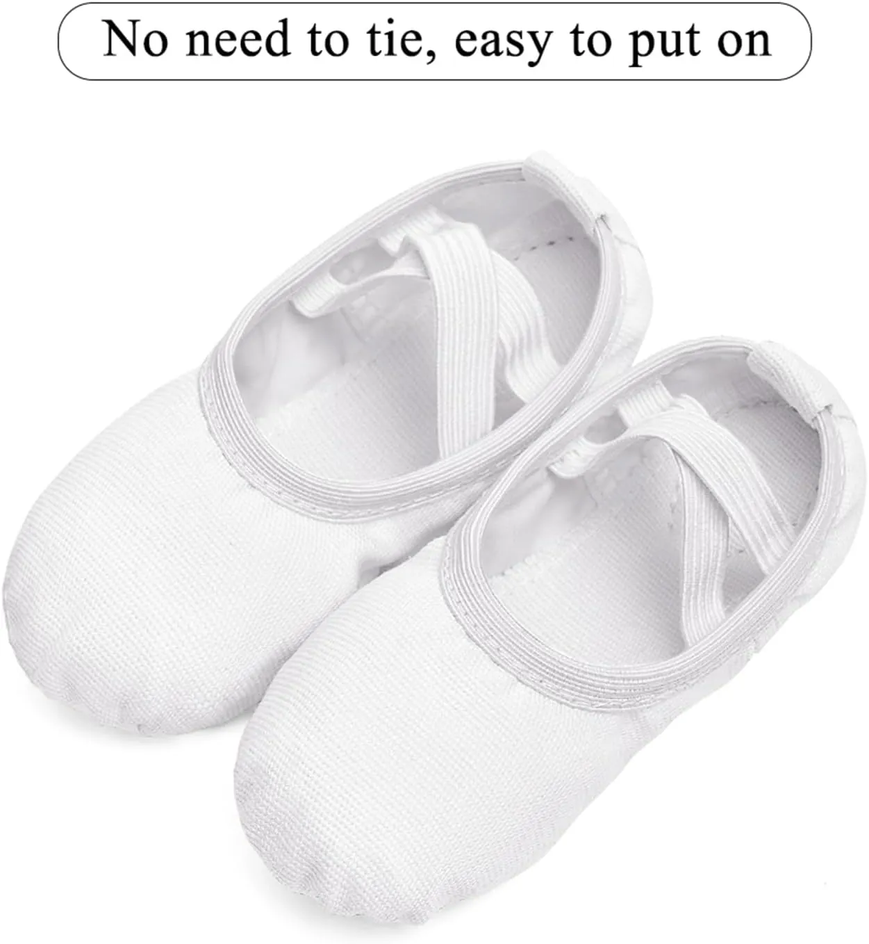 Stelle Canvas Ballet Shoes Toddler Girls Ballet Slippers No-Tie Boys Dance Shoes