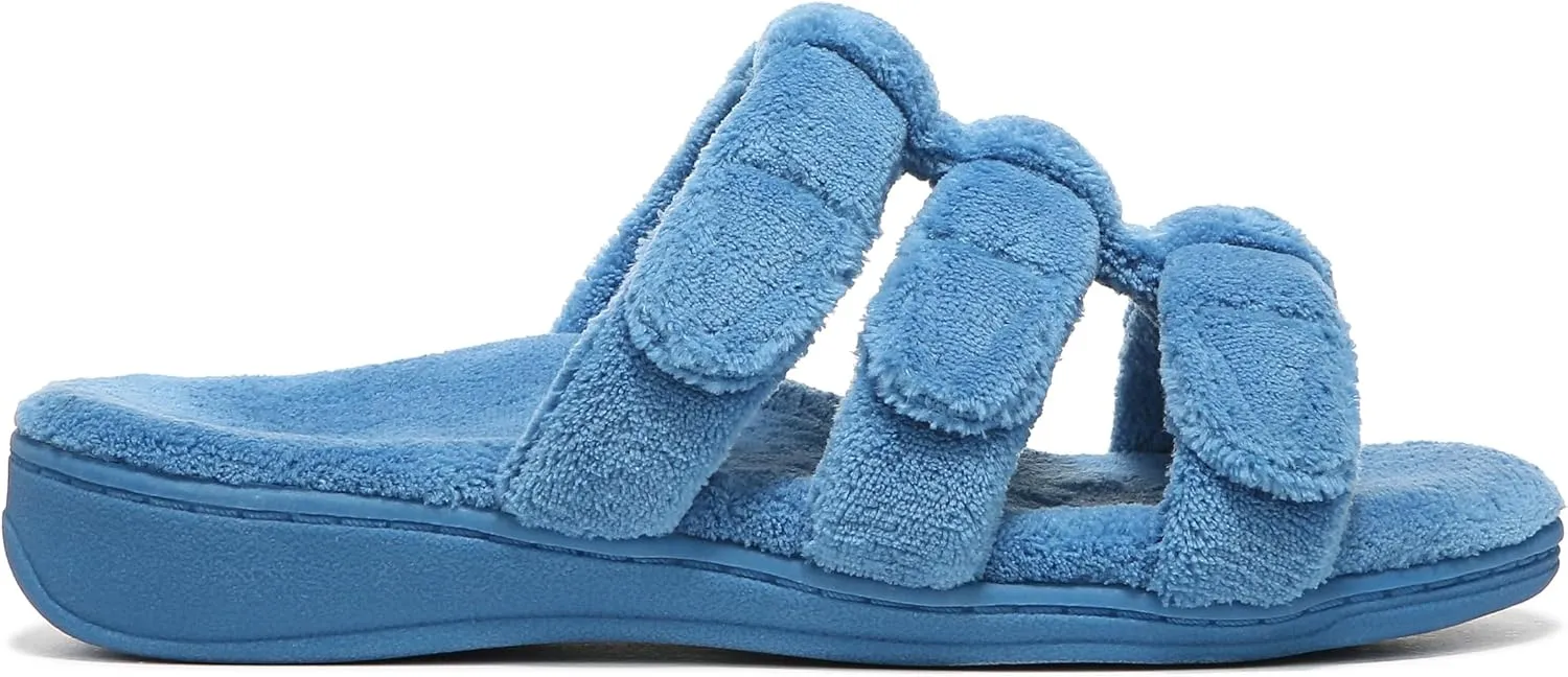 Vionic Adjustable Open-Toe Slipper with Orthotic Arch Support - Indulge Snooze