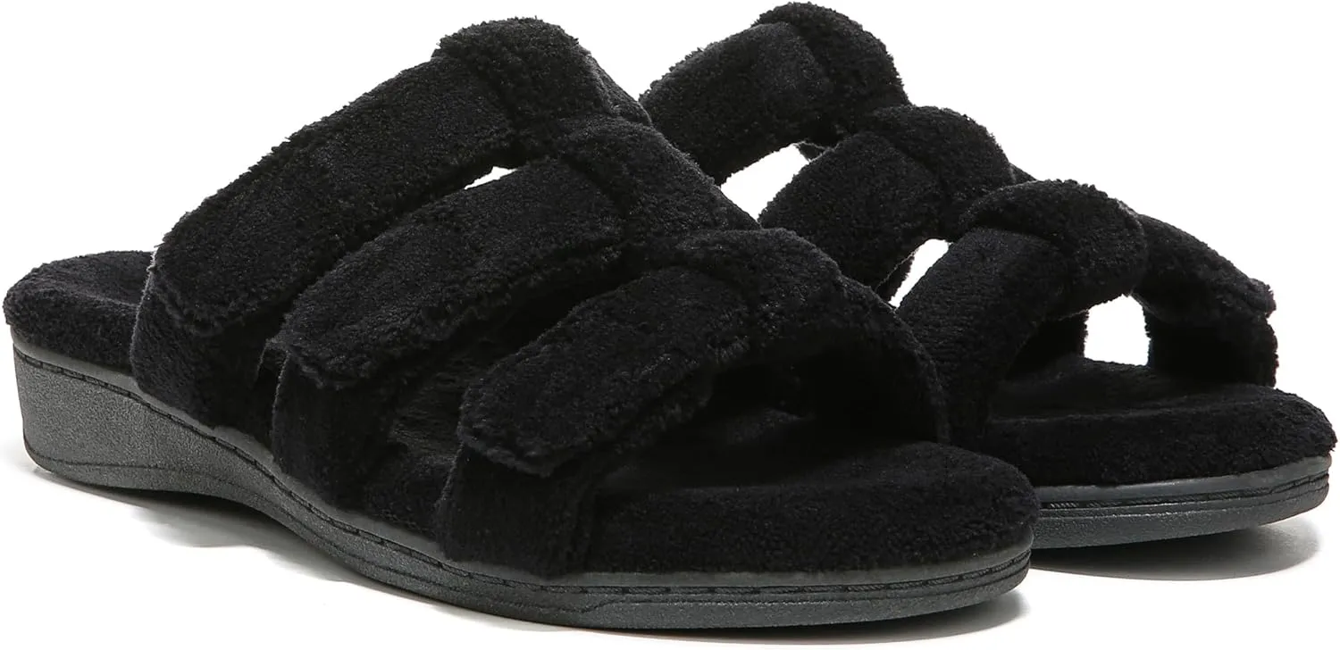 Vionic Adjustable Open-Toe Slipper with Orthotic Arch Support - Indulge Snooze
