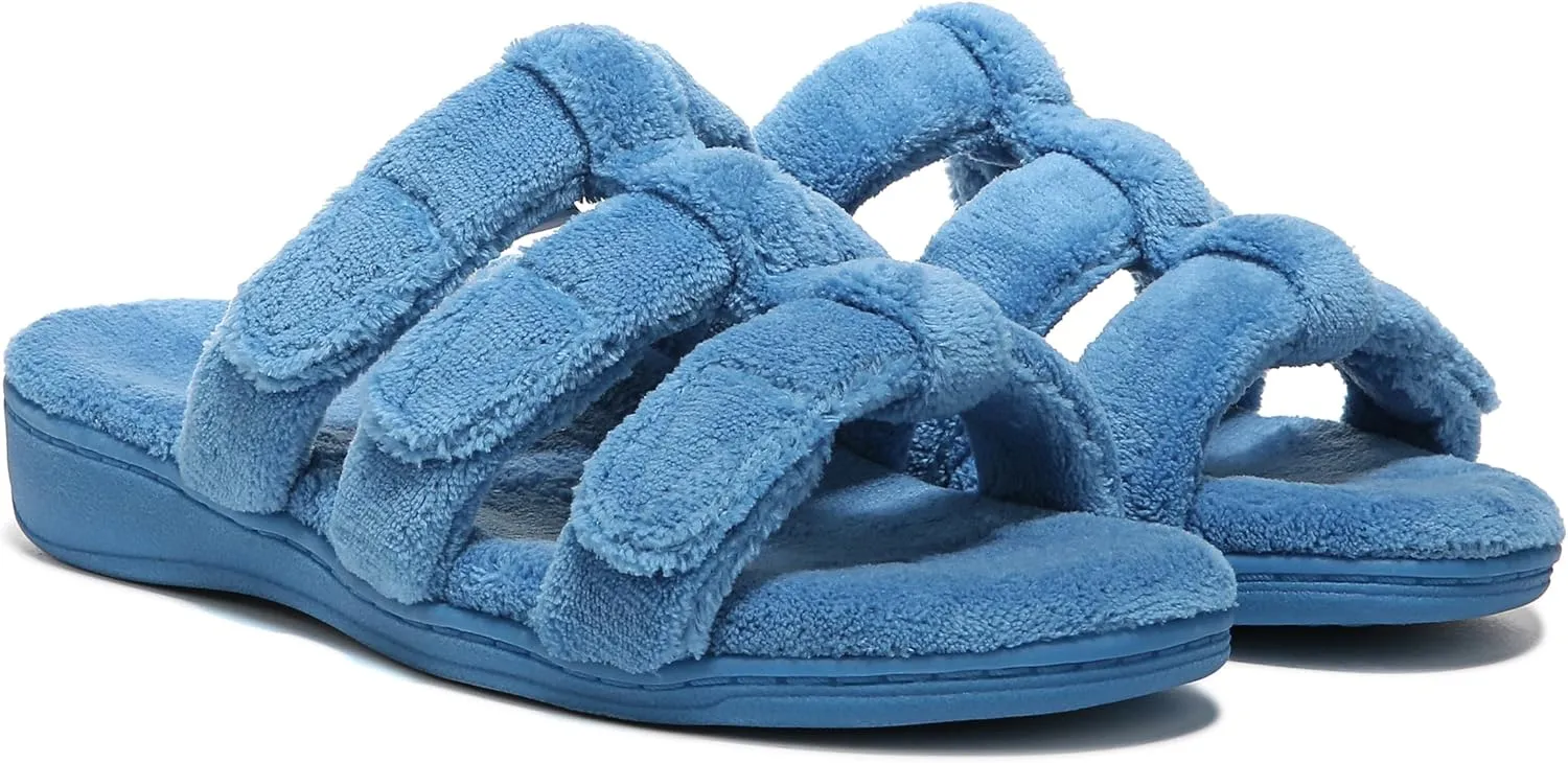 Vionic Adjustable Open-Toe Slipper with Orthotic Arch Support - Indulge Snooze