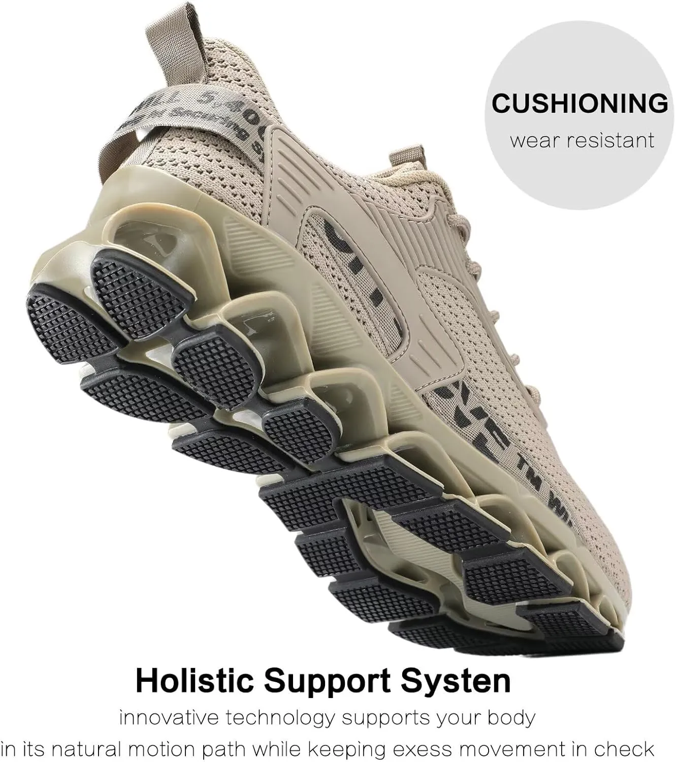 Vooncosir Men's Fashion Sneakers Breathable Mesh Running Shoes Blade Non Slip Soft Sole Casual Athletic Walking Shoes