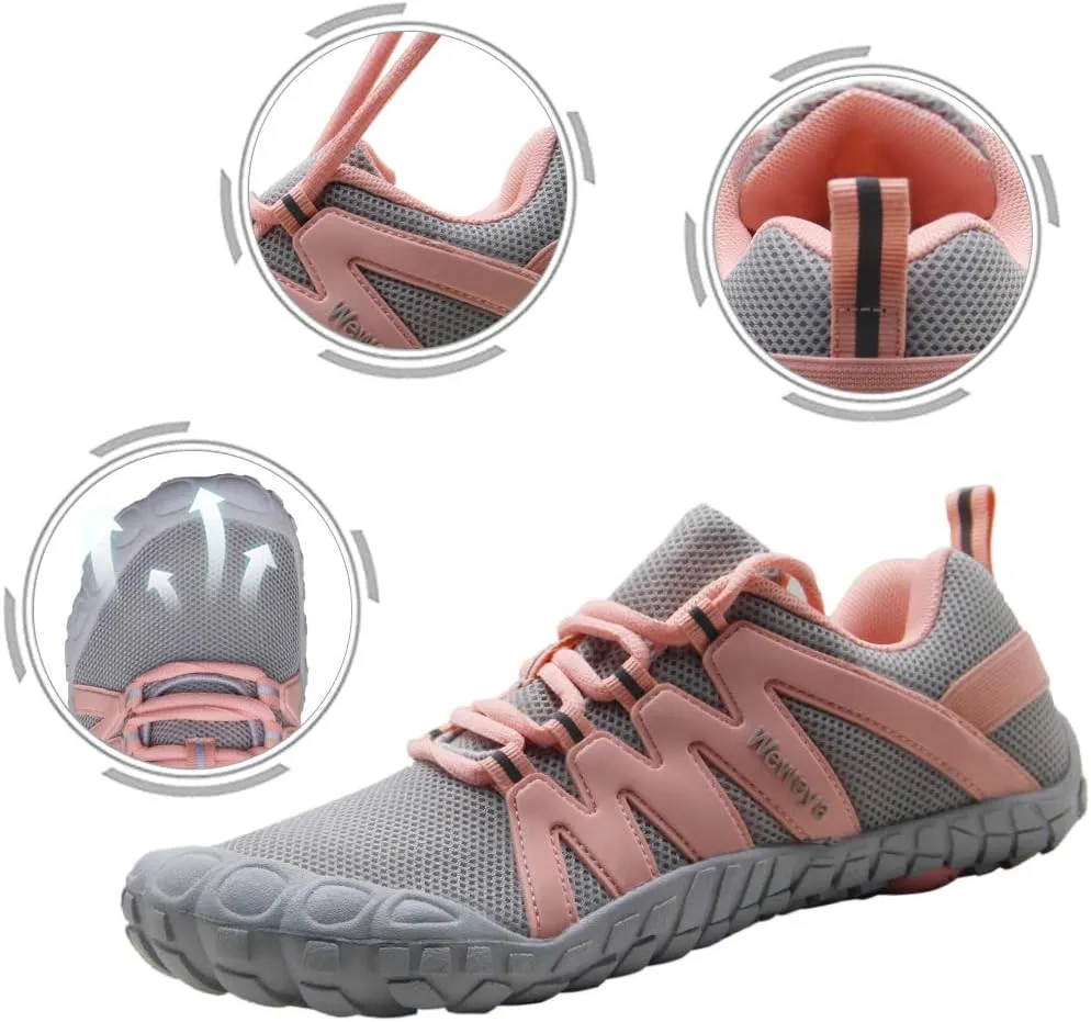 Weweya Barefoot Shoes for Women Minimalist Running Cross Training Shoe