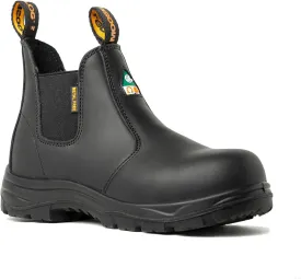 Women's ASTM & CSA Certified Composite Toe Chelsea Work Boots  100% Leather, Lightweight, I/C/EH/PR/ESR, Oil/Slip/Heat Resistant, Rubber Outsole, Safety Boots 666